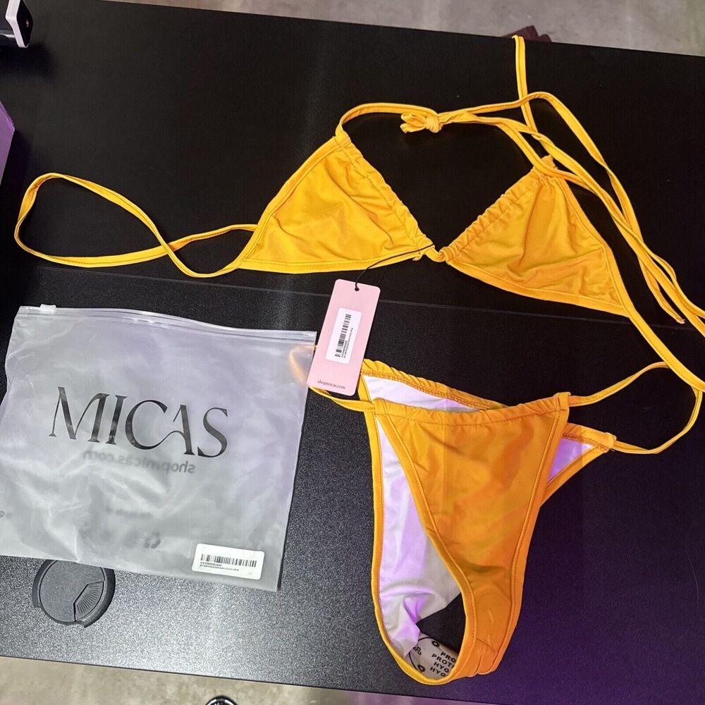 Micas Two Piece Bikini Swimsuit, Marigold, Medium